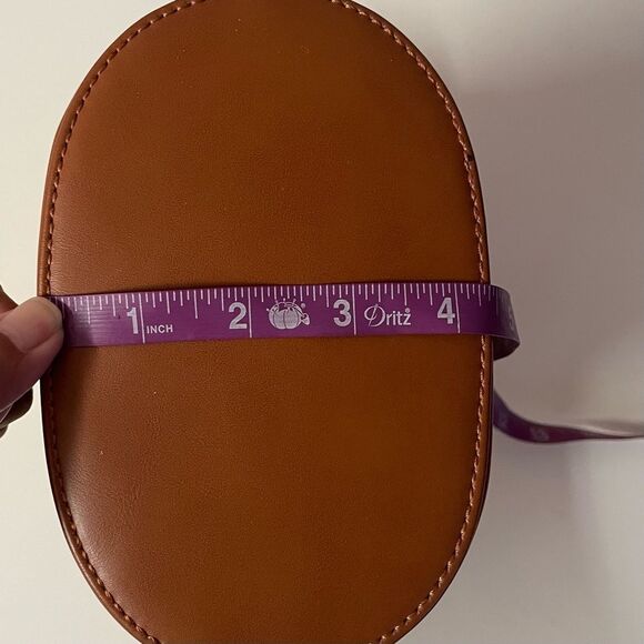 Street Level Faux Hair Brown Faux Leather & Tan Cheetah Print Bucket Bag NWT - Picture 8 of 9